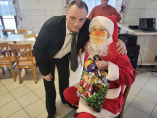 Wręczanie prezentów prze Św. Mikołaja