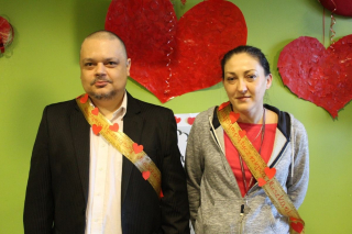 Uczestnicy spotkania walentynkowego