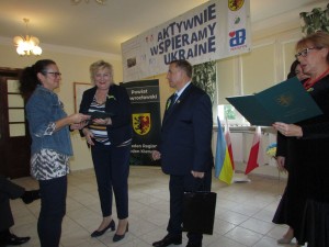 Wręczanie podziękowań